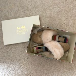 Never-used Coach Slippers (size 7.5)